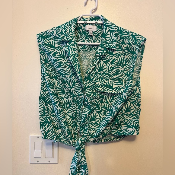 Topshop button up sleeveless top - Picture 1 of 2